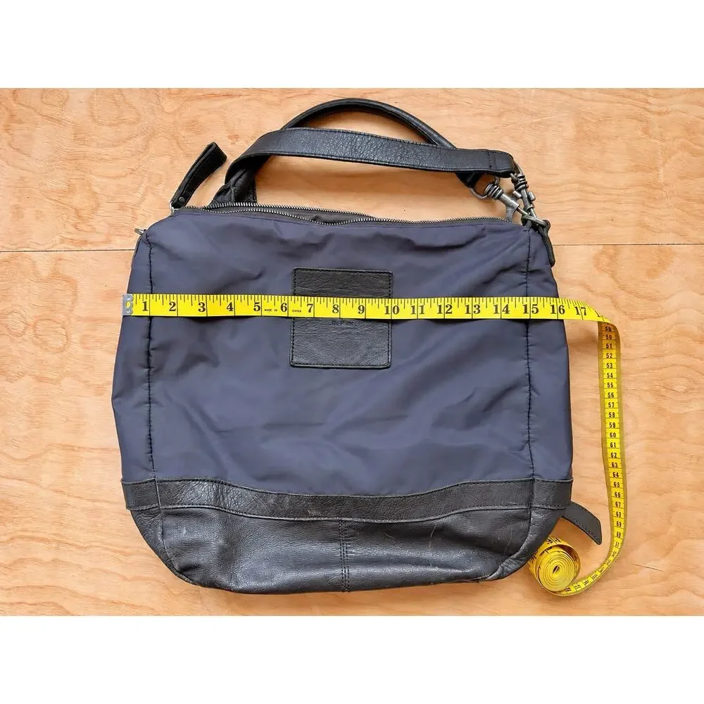 Liebeskind Berlin Ramona C Brown Nylon Leather Hobo Crossbody Shoulder Bag